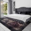 Tappeto Arredo Ortensia Indoor Nei Toni del Prugna e Grigio Internopelle