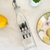 Bottiglietta per Olio o Aceto in Vetro e Scritte Nere