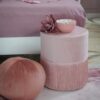 Pouf Malibù In Velluto Con Frange Elegante-12170