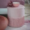 Pouf Malibù In Velluto Con Frange Elegante