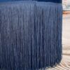 Pouf Malibù In Velluto Con Frange Elegante