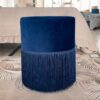 Pouf Malibù In Velluto Con Frange Elegante