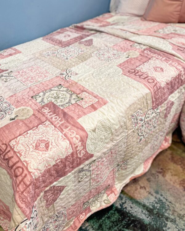 Trapuntino Boutis Singolo Venezia Shabby Rosa