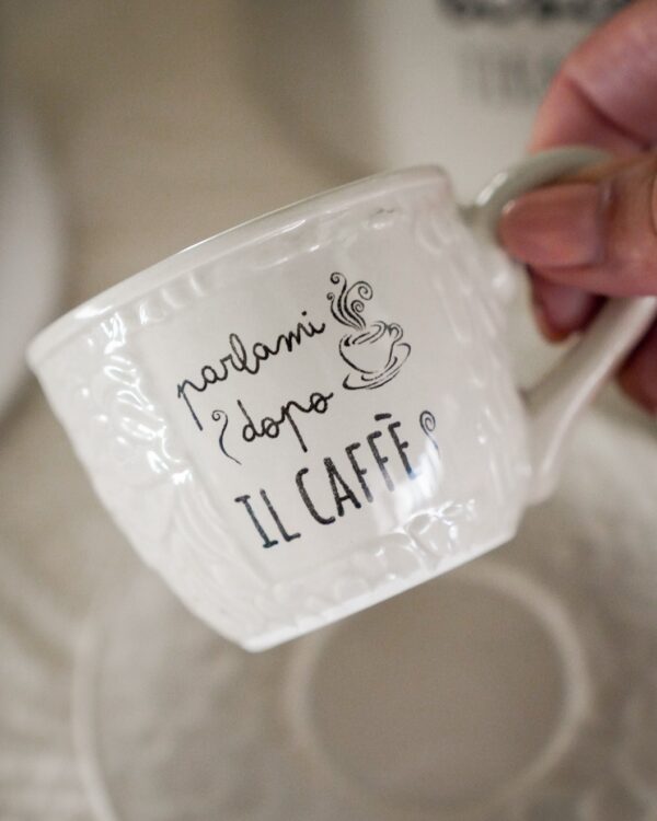 Set 2 Tazzine da Caffè Beige Con Dedica Linea Rich