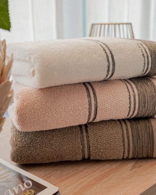 Set 3+3 Asciugamani Fiamma Vingi Viso e Ospite Idrospugna di Cotone