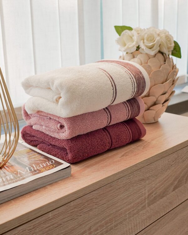 Set 3+3 Asciugamani Fiamma Vingi Viso e Ospite Idrospugna di Cotone