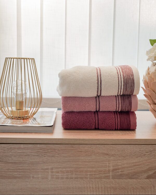 Set 3+3 Asciugamani Fiamma Vingi Viso e Ospite Idrospugna di Cotone