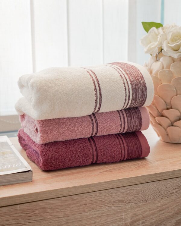 Set 3+3 Asciugamani Fiamma Vingi Viso e Ospite Idrospugna di Cotone