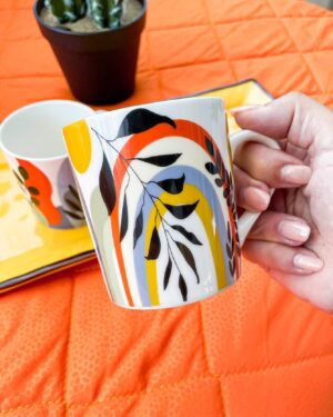 Tazza Mug Feuillage Con Manico 255cc In Ceramica