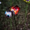 Animaletto Con Asta A Energia Solare Ape Uccelli Coccinella Rana