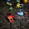 Animaletto Con Asta A Energia Solare Ape Uccelli Coccinella Rana