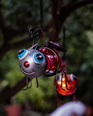 Animaletto Luminoso A Molla A Energia Solare Da Appendere uccelli Ape Coccinella Rane