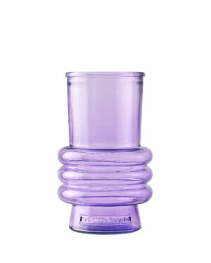 Vaso Altea Sagomato in Vetro Riciclato Viola H 17 cm.