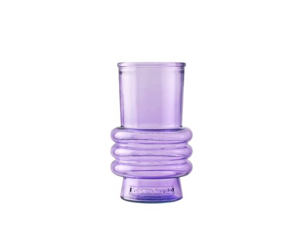 Vaso Altea Sagomato in Vetro Riciclato Viola H 17 cm.