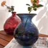 Vaso Paradise Blu Martellato H 18,5 Cm