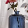 Vaso Daroca Blu In Vetro Riciclato H 23 Cm