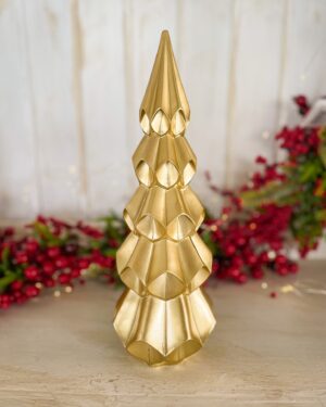 Albero di Natale Dorato Origami Decorazione Natale