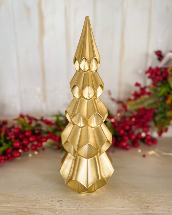 Albero di Natale Dorato Origami Decorazione Natale