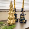 Albero di Natale Dorato Origami Decorazione Natale