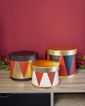 Set Tre Scatole Regalo Decorazione Natalizia