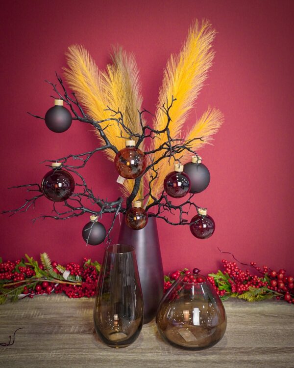 Vaso Marrone In Vetro Altezza Goodz