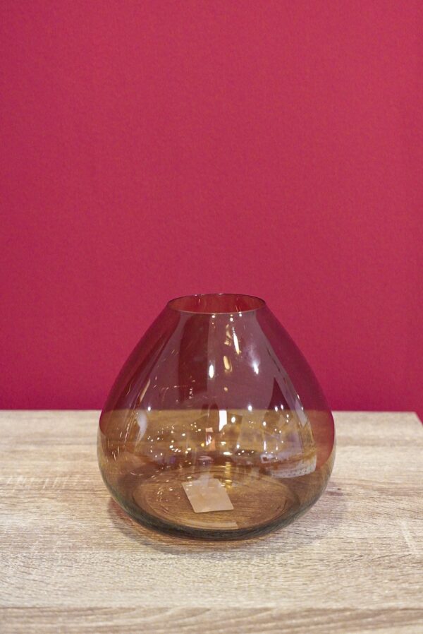 Vaso Marrone In Vetro Altezza Goodz-13248