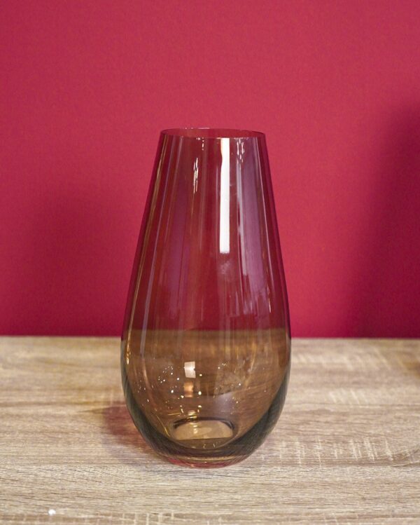 Vaso Marrone In Vetro Altezza Goodz