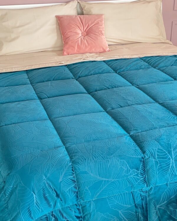 Trapunta Piumone Invernale Gaia Velluto Jacquard Linea Oro Carillo