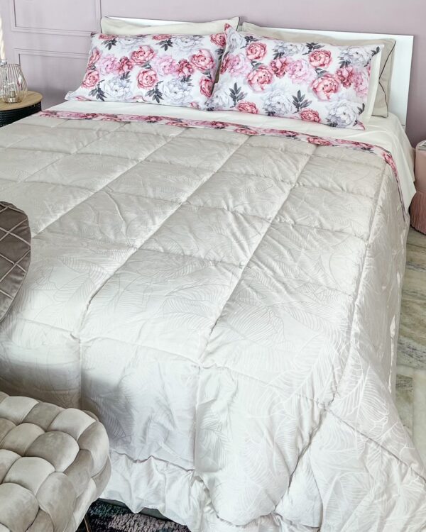 Trapunta Piumone Invernale Gaia Velluto Jacquard Linea Oro Carillo