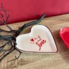 Piatto Svuotatasche Cuore Rosso o Bianco In Ceramica Con Scritta