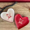 Piatto Svuotatasche Cuore Rosso o Bianco In Ceramica Con Scritta-13284