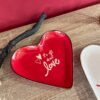 Piatto Svuotatasche Cuore Rosso o Bianco In Ceramica Con Scritta