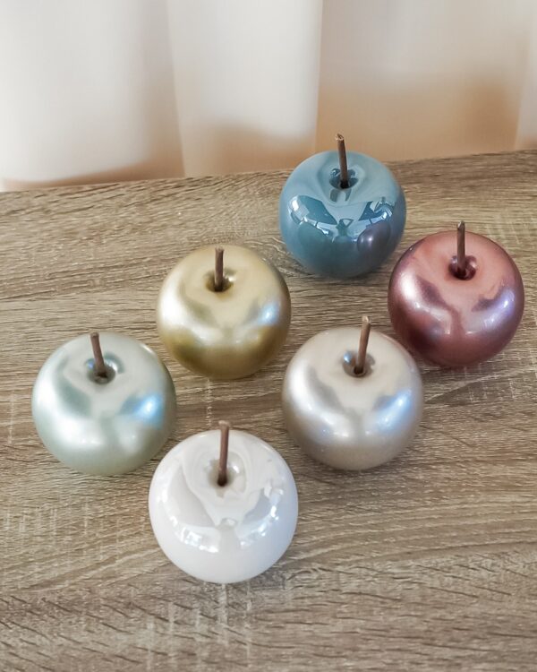 Mela Lucida Effetto Perlato Decorativa in Ceramica