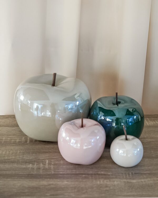 Mela Lucida Effetto Perlato Decorativa in Ceramica