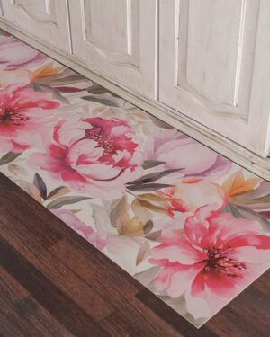 Tappeto Passatoia Peonia in Vinile Larghezza 50 Cm
