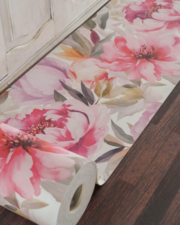 Tappeto Passatoia Peonia in Vinile Larghezza 50 Cm