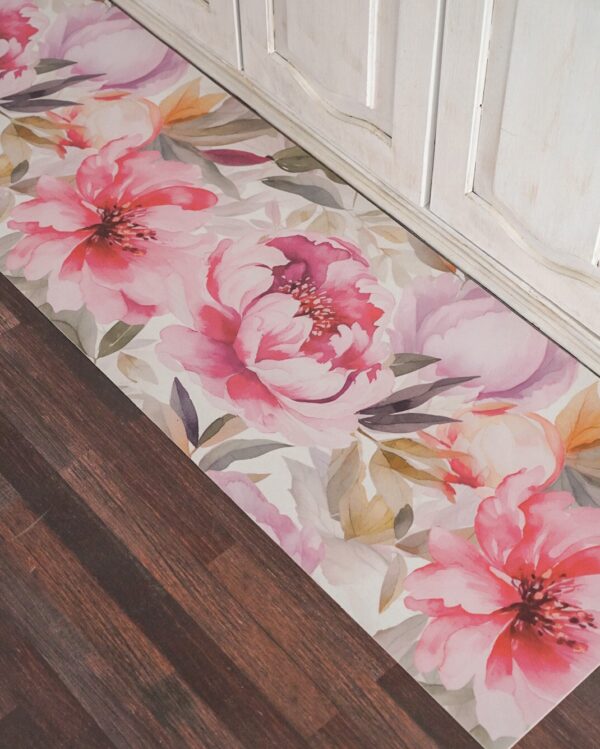 Tappeto Passatoia Peonia in Vinile Larghezza 50 Cm