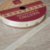 Nastro Decorativo Natalizio Panna Con scritte Dorate 10 Metri