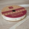 Nastro Decorativo Natalizio Panna Con scritte Dorate 10 Metri