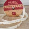 Nastro Decorativo Natalizio Panna Con scritte Dorate 10 Metri