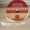 Nastro Decorativo Natalizio Panna Con scritte Dorate 10 Metri
