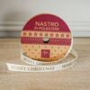 Nastro Decorativo Natalizio Panna Con scritte Dorate 10 Metri