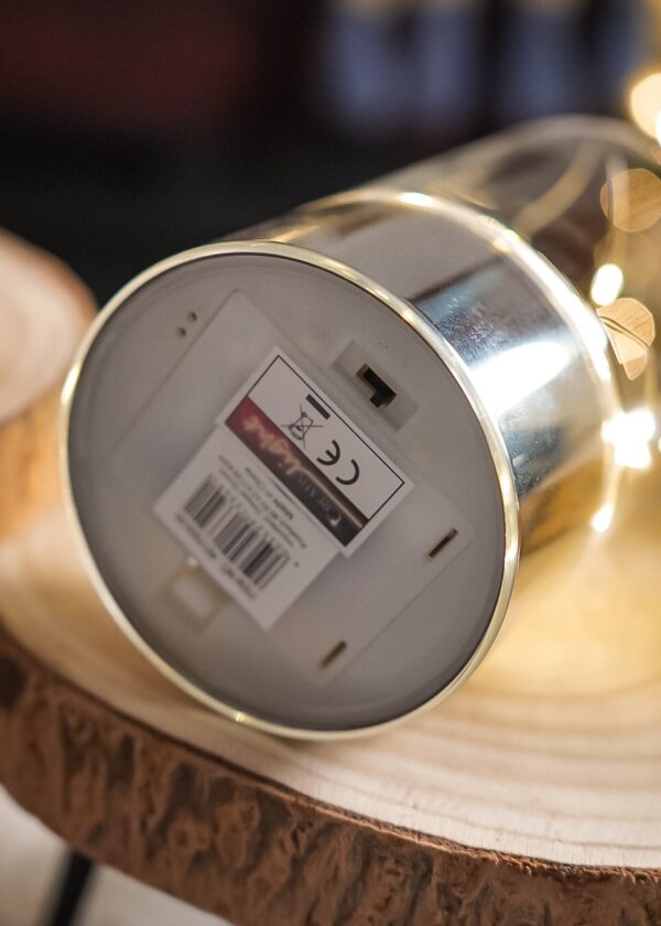 Lanternina con Led Luminosi e Base Argento