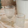 Set 12 Bicchieri Grace Trasparenti Con Filo Oro