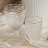 Set 12 Bicchieri Grace Trasparenti Con Filo Oro