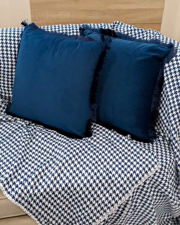 Cuscino Maison in Velvet Con Frangia Sfoderabile 42x42Cm-14890