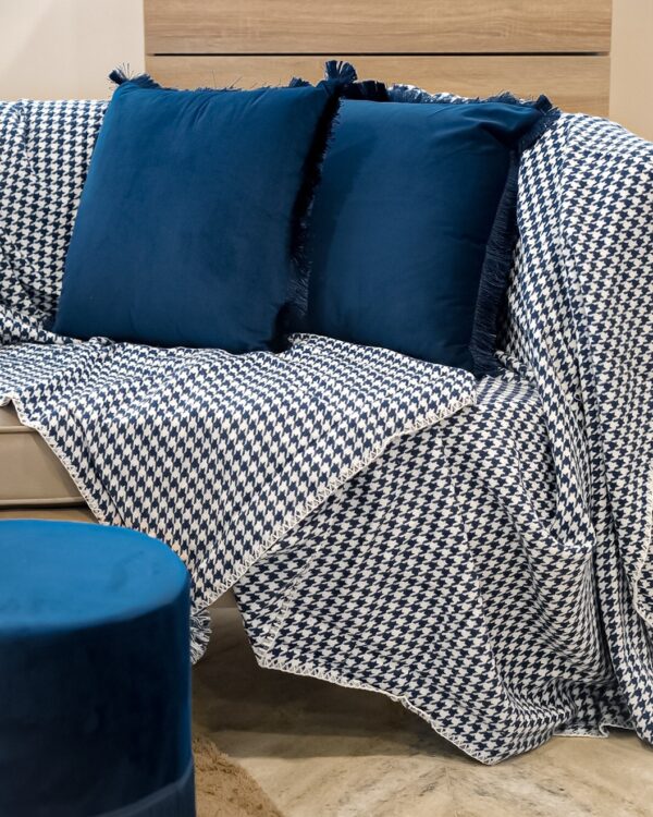 Cuscino Maison in Velvet Con Frangia Sfoderabile 42x42Cm