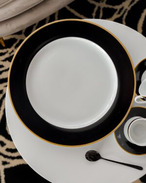Piatto Torta o Vassoio Onyx Bianco e Nero 32 Cm