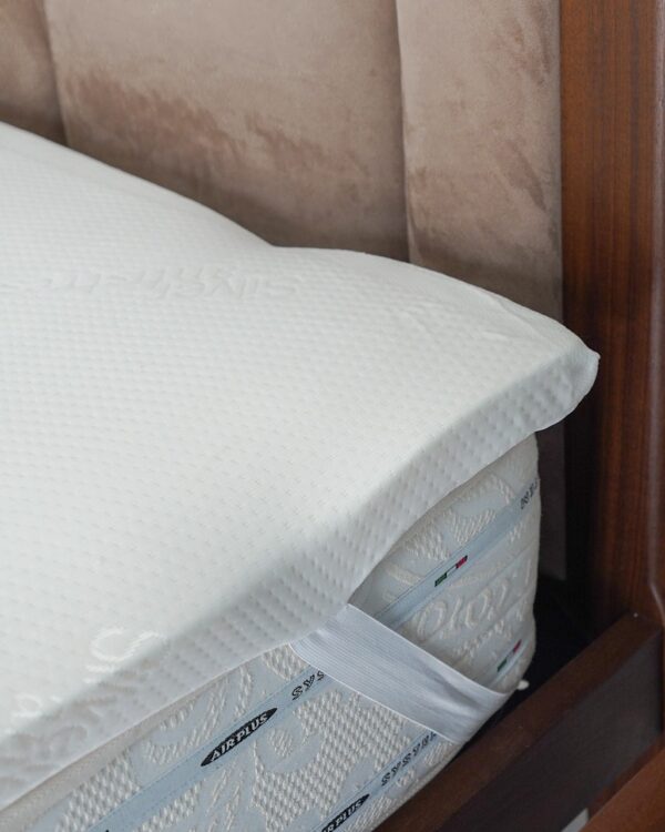 Topper Per Materasso Lastra Intera Memory Foam 5 Cm Con Zip e 4 Elastici
