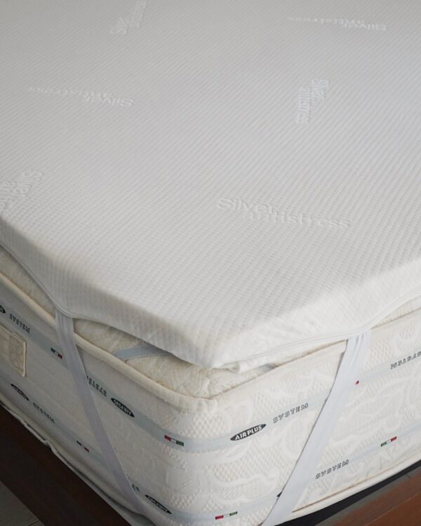 Topper Per Materasso Lastra Intera Memory Foam 5 Cm Con Zip e 4 Elastici